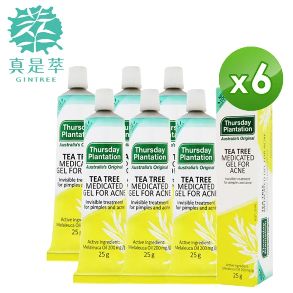 【澳洲-ThursdayPlantation 星期四農莊】茶樹調理凝膠 Tea Tree Medicated Gel For Acne -25G《六入組》